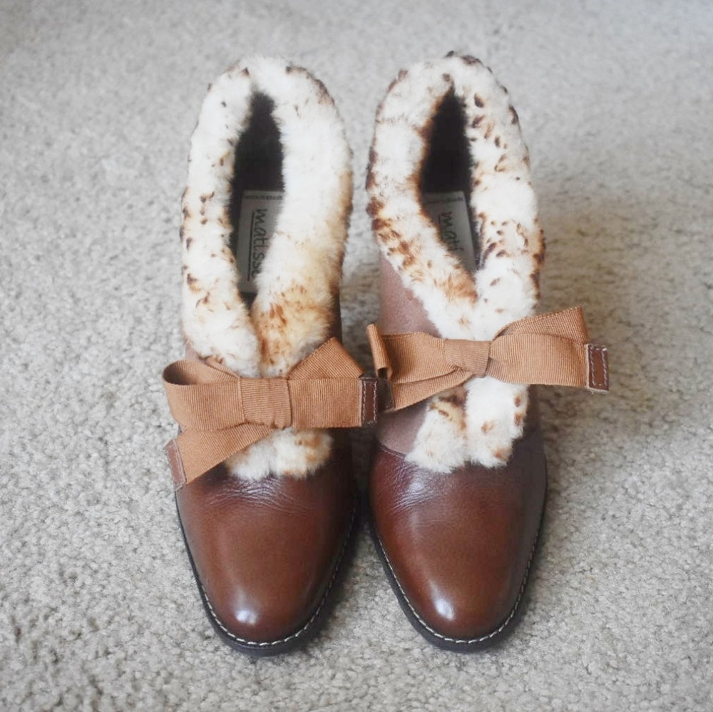 Matisse cognac leather heels "Andes"  brown sugar